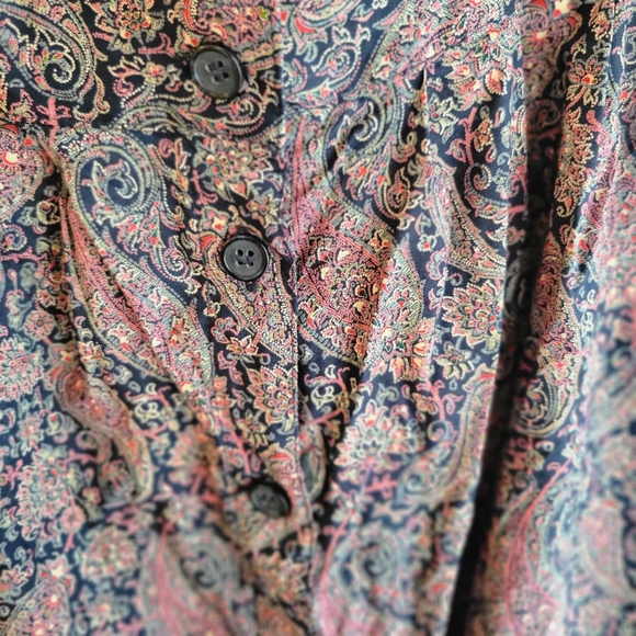 90s Paisley Tilley Button Up Midi Skirt With Liberty Of London Fabric 🇨🇦 - Picture 6 of 6